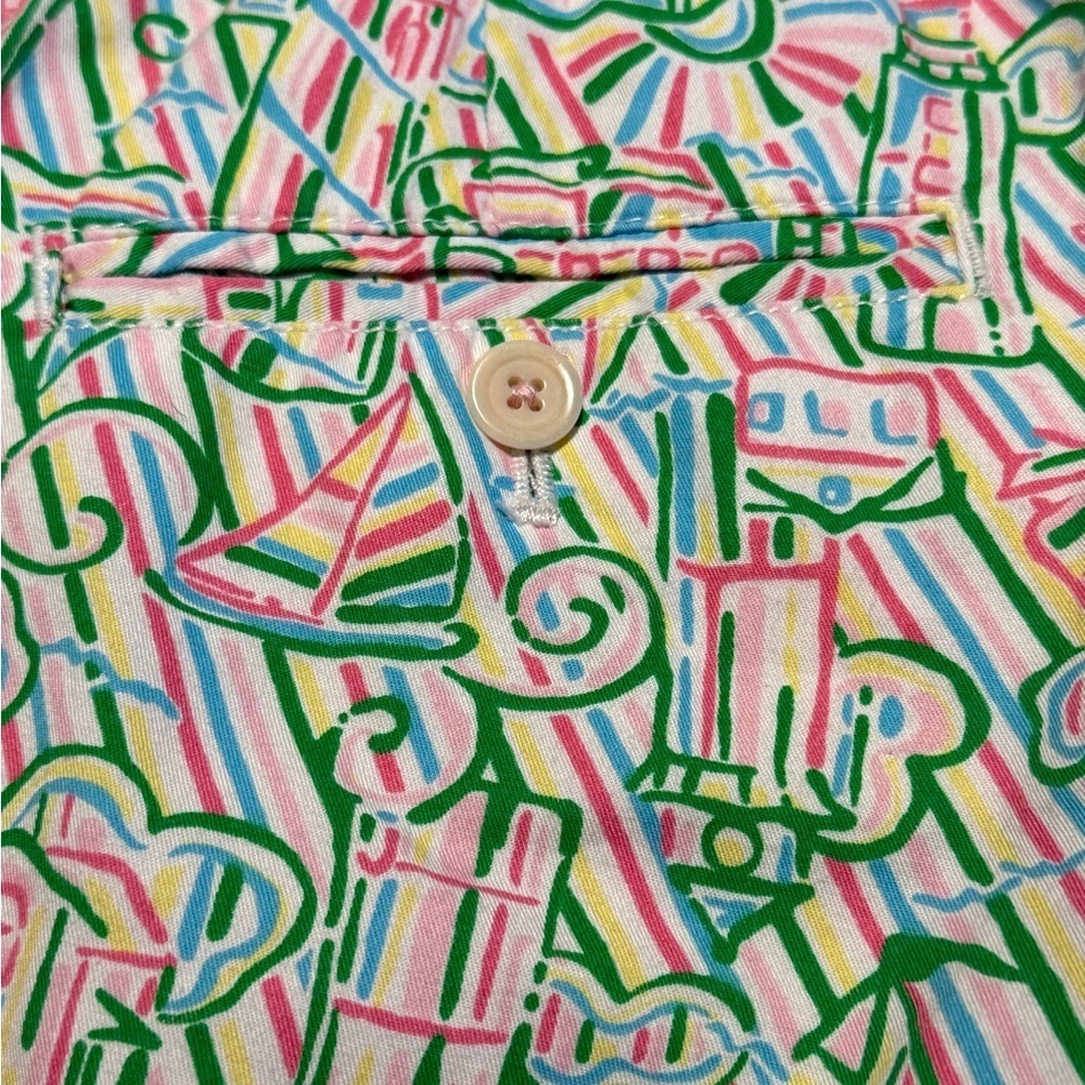 Lilly Pulitzer Women's Sz 10 Boats & Lighthouses Shorts Front‎ & Back Pockets - Picture 4 of 8
